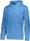 Augusta Adult Athletic Wear Wicking Fleece Hooded Sweatshirt COLUMBIA BLUE Primary