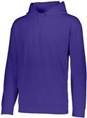 Augusta Adult Athletic Wear Wicking Fleece Hooded Sweatshirt PURPLE Primary