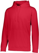 Augusta Adult Athletic Wear Wicking Fleece Hooded Sweatshirt RED Primary