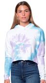 Women's Swirl Tie Dye Crop Hoodie