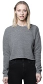 Royal Apparel Women's eco Triblend Fleece Crop Top 37002 ECO TRI GREY Primary