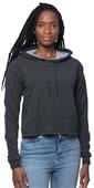 Royal Apparel Women's Triblend French Terry Pullover Crop Hoodie 40175 TRI ONYX Primary