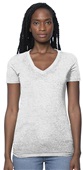 Royal Apparel Women's Burnout Wash V-Neck 17133BO WHITE Primary