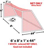 Epic 6'x8'x1'x44" 3MM Soccer Goal Nets-EACH Epic 6'x8'x1'x44" 3MM Soccer Goal Nets-EACH