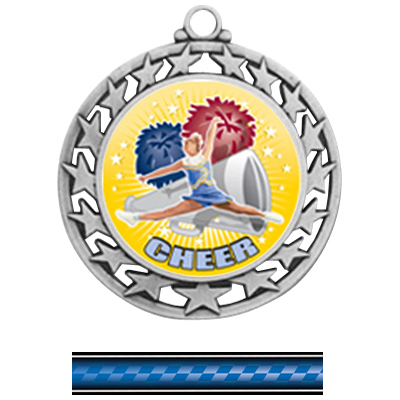 SILVER MEDAL/VICTORY BLUE NECK RIBBON