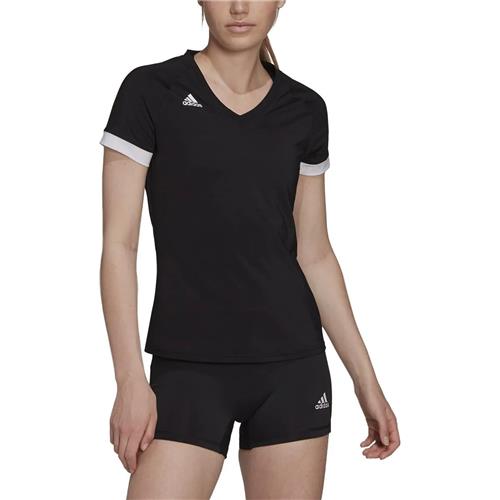 Adidas Women s Quickset Black White Volleyball Short Sleeve Jersey