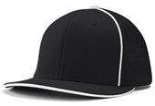 Champro Varsity Fitted Trucker Baseball Cap HC3 BLACK_WHITE PIPE Primary