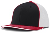Champro Varsity Fitted Trucker Baseball Cap HC3 BLACK/WHITE/SCARLET_SCARLET PIPE Primary