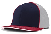 Champro Varsity Fitted Trucker Baseball Cap HC3 NAVY/WHITE/SCARLET_SCARLET PIPE Primary