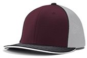 Champro Varsity Fitted Trucker Baseball Cap HC3 MAROON/WHITE/BLACK_BLACK PIPE Primary
