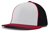 Champro Varsity Fitted Trucker Baseball Cap HC3 WHITE/BLACK/SCARLET_SCARLET PIPE Primary