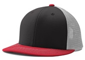 Champro Performance Trucker Snapback Baseball Cap HC5 BLACK/WHITE/SCARLET Primary