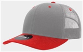 Decky Mid Prof 6Panel Cotton Trucker 6021 GRY/RED (2) Primary