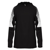 Badger Lineup Youth Hood Tee 221100 BLACK/BLACK LINEUP Primary