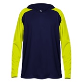 Badger Breakout Youth Hood Tee 223500 NAVY/SAFETY YELLOW Primary