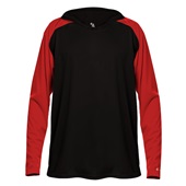 Badger Breakout Hood Tee 423500 BLACK/RED Primary