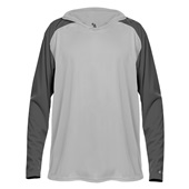 Badger Breakout Hood Tee 423500 SILVER/GRAPHITE Primary