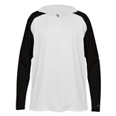 Badger Breakout Hood Tee 423500 WHITE/BLACK Primary