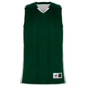 Alleson Cross Over Reversible Youth Basketball Jersey A00388 FOREST/WHITE Primary
