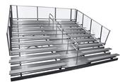 Gared Spectator Stationary 8 Row Fixed Bleachers With Aisles