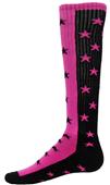 Adult (AM - Black/Flo Pink) Athletic Socks OTC (1-Pair)