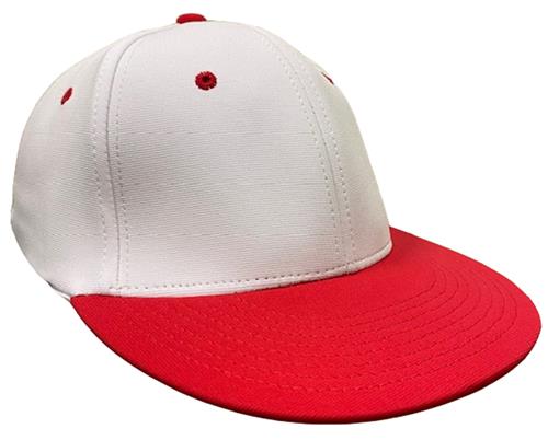 NV Caps NVC20 Flat Visor, Stretch-Fit, 6-Panel, Mid-Pro Baseball