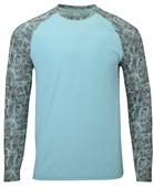 Paragon Panama Long Sleeve UPF50+ Water Sublimated Sleeve Performance Tee 231 GRAY AQUA WATER Primary
