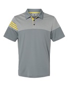 Adidas Heathered 3-Stripes Colorblock Polo A213