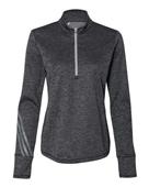 Adidas Women's Brushed Terry Heathered Quarter-Zip Pullover A285