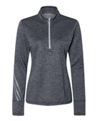 Adidas Women's Brushed Terry Heathered Quarter-Zip Pullover A285