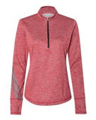 Adidas Women's Brushed Terry Heathered Quarter-Zip Pullover A285