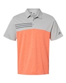 Adidas Heathered Colorblock 3-Stripes Polo A508