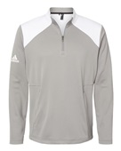 Adidas Textured Mixed Media Quarter-Zip Pullover A532