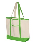 Q-Tees 34.6L Large Canvas Deluxe Tote Q1500