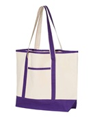 Q-Tees 34.6L Large Canvas Deluxe Tote Q1500