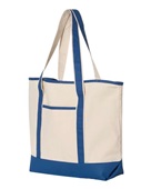 Q-Tees 34.6L Large Canvas Deluxe Tote Q1500