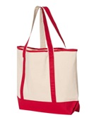 Q-Tees 34.6L Large Canvas Deluxe Tote Q1500