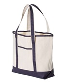 Q-Tees 34.6L Large Canvas Deluxe Tote Q1500