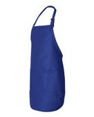 Q-Tees Full-Length Apron With Pockets Q4350