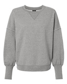 Mv Sport Women's Sueded Fleece Crewneck Sweatshirt W22712