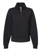 Mv Sport Women's Sueded Fleece Quarter-Zip Sweatshirt W22713