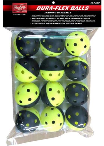 Lot De 12 Balles Wiffle® Officielles - Baseball En Plastique - Idéal Pour L'Entraînement Au Lancer