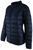 Puffer Jacket, Lightweight, Women's Long Sleeve Coat (WM, WL - NAVY)