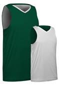 Champro Reversible Adult Youth Victorious Basketball Jerseys BBJ33 Outside: Forest Green, Inside: WHITE Primary