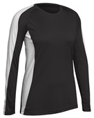 Champro Long Sleeve Women's Girls Triumphant Volleyball Jersey BLACK/WHITE Primary