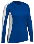 Champro Long Sleeve Women's Girls Triumphant Volleyball Jersey ROYAL/WHITE Primary