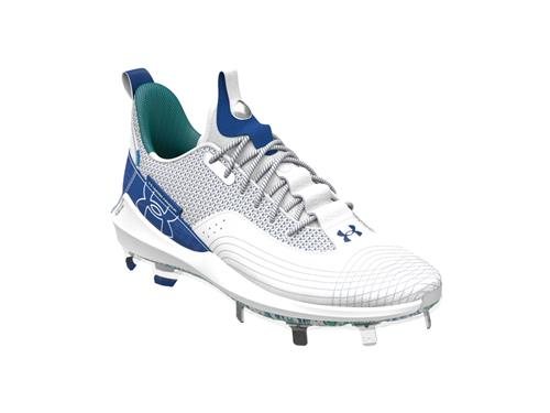 Under Armour Harper 7 Low ST White/Navy Baseball Cleats Sz Men\'s 7 3025582-401 Under Armour Men main image 3