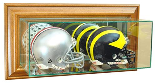 double football helmet case Deluxe Acrylic Mini Display w/ Mirror Back & Gold Risers : Sports & Outdoors Measuring 19 inches wide Perfect Cases Double Mini Football