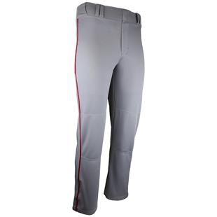 Wilson A4382 Grey/Scarlet Pinstripe Baseball Pants Adult