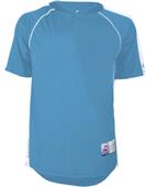 Mens Youth 2-Button Cool Mock Pin Dot Mesh Baseball Jersey